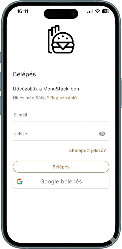 iPhone mockup with app screenshot
